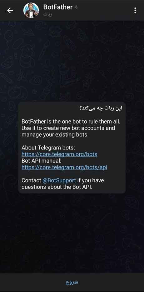 تصویری از ربات تلگرام 